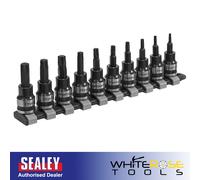 Sealey TRX-Star Socket Bit Set 10pc 3/8"Sq Drive Black Series
