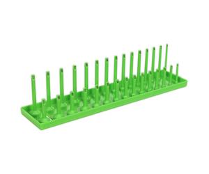 Sealey Socket Holder 3/8"D 6 to 21mm Hi-Vis Green 15 Standard 15 Deep SH3815HV