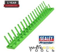 Sealey Socket Holder Rail High Visibility Green 1/2" Sq Drive 10-27mm Premier