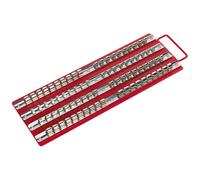 Socket Rail Tray Red 1/4", 3/8" & 1/2"Sq Drive
