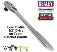 Sealey Socket Ratchet Wrench Low Profile 1/2" Drive Premier Flip Reverse 90T