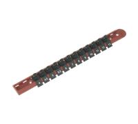 Sealey Ak1412 Socket Retaining Rail With 12 Clips 1/4Sq Drive