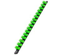 Sealey Socket Retaining Rail with 16 Clips 1/2"Sq Drive - Hi-Vis Green