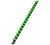 Sealey Socket Retaining Rail with 16 Clips 1/4"Sq Drive - Hi-Vis Green