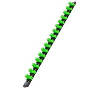 Sealey Socket Retaining Rail with 16 Clips 3/8"Sq Drive - Hi-Vis Green