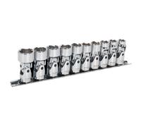 Sealey Socket Set 10pc 3/8"Sq Drive 6pt WallDrive® Metric Universal Joint