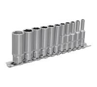 Sealey Socket Set 11pc 1/4"sq Drive 6pt Deep Walldrive Imperial
