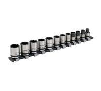 Sealey AK2741B Socket Set 12Pc 3/8inSq Drive Lock-On™ 6Pt Metric - Black Series