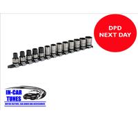 Sealey Socket Set 13pc 1/2"Sq Drive Lock-On™ 6pt Metric - Black Series ak2742b