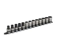 Sealey Socket Set AK2742B 13pc 1/2" Sq Drive Lock-On™ Black Series