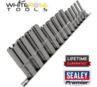 Sealey Socket Set TRX-Star 14pc Deep Female 1/4, 3/8, 1/2in Drive E4-E24 AK6114