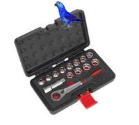 Sealey 14 Piece 8mm to 19mm Low Profile Go-Through Socket & Ratchet Set, AK6926