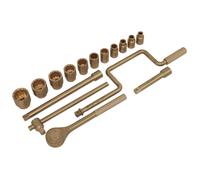 Sealey Socket Set 17pc 1/2"Sq Drive - Non-Sparking NS124