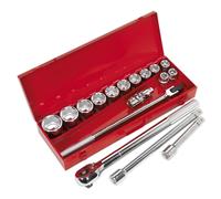 Sealey Socket Set 17 Piece 3/4" Drive Hexagon WallDrive Metric