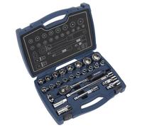 Sealey Socket Set 26 Pieces 1/2" Square Drive 6 Point Walldrive Metric Ak8992