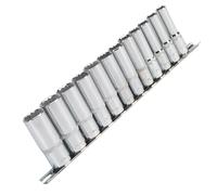 Sealey Socket Set 3/8"Sq Drive 12pt Deep WallDrive 8 - 9mm Metric 12pc