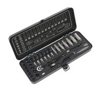 Sealey Socket Set 32pc 1/4"Sq Drive 6pt WallDrive® Metric Black Series AK797