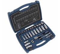 Sealey Socket Set AK8991 – 34-piece 3/8in Drive 6pt Walldrive Metric