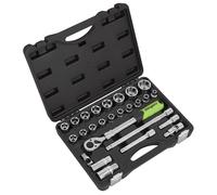 Sealey Socket Set Extendable Ratchet 1/2"Sq Drive 26pc Standard Length S01288