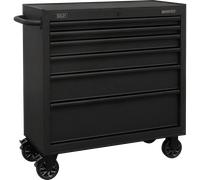 Sealey Soft Close 6 Drawer Tool Roller Cabinet Black