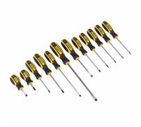 Sealey Soft Grip Screwdriver Set 12pc Magnetised Tips Chrome Vanadium Steel