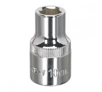 Sealey SP1210 Walldrive® Socket 10Mm 1/2inSq Drive Fully Polished