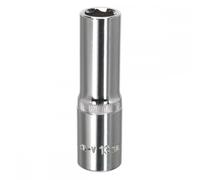 Sealey WallDrive Socket 13mm Deep 1/2" Square Drive Fully Polished