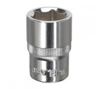 Sealey 1/2" Drive Hexagon WallDrive Socket Metric 1/2" 18mm