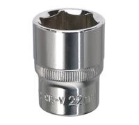 Sealey Sp1222 Premier Fully Polished Socket 1/2"sq Drive 22mm