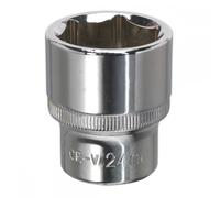 Sealey 1/2" Drive Hexagon WallDrive Socket Metric 1/2" 24mm