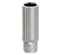 Sealey 1/4" Drive Polished Deep Hexagon WallDrive Socket Metric 1/4" 12mm