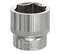 Sealey Sp3822 Premier Fully Polished Socket 3/8"sq Drive 22mm