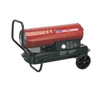 Sealey Space Warmer® Kerosene/Diesel Heater 70,000Btu/hr with Wheels - AB7081,Black