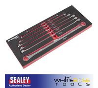 Sealey Spanner Set Extra Long Double Ended WallDrive Ring 8-24mm 7pc AK6311