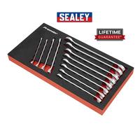 Sealey Spanner Set Premier Combination 12pc In Eva Foam Tray 8-19mm AK63012