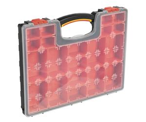 Sealey Spare Parts Storage Organiser Carry Case 20 Removable Compartments APAS2R
