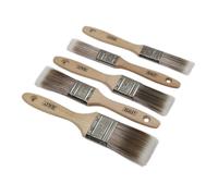 Sealey SPBS5W Wooden Handle Paint Brush Set 5pc