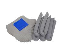 Sealey Spill Control Kit 50 Litres Pad X25 Sock X5 Disposal Bag + Ties X1 Sck50