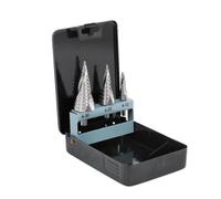 Sealey Spiral Step Drill Bit Set HSS 4341 Double Hole Cutter 4-30mm 3PCS