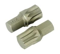 Sealey Spline Bit M14 X 30mm Pack Of 2 Ak5532