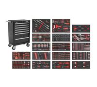 Sealey Sptcombo4B Superline Pro Roll Cab 7 Drawer With 305Pc Tool Kit - Black