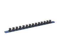 Sealey SR1214 Socket Retaining Rail With 14 Clips Aluminium 1/2inSq Drive