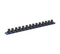 Sealey Sr3814 Socket Retaining Rail with 14 Clips Aluminium 3/8Sq Drive