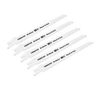 Sealey Reciprocating Saw Blade SRBR611DF 150mm 6 TPI Wood & Nail – Pack of 5