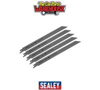 Sealey 230mm 10 Tpi Wood Plastics Reciprocating Saw Blade X5 Pieces Srbr922Hf
