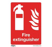 Sealey Rigid Plastic Fire Extinguisher Sign 150mm 200mm Standard