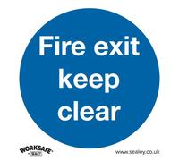 Worksafe Safety Sign - Fire Exit Keep Clear - Rigid Plastic