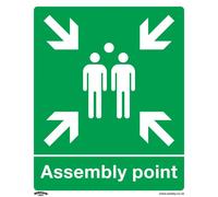 Sealey SS37P10 Safe Conditions Safety Sign - Assembly Point - Rigid Plastic - Pack Of 10
