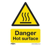 Worksafe Safety Sign - Danger Hot Surface - Rigid Plastic