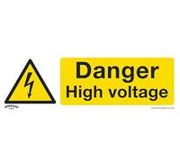 Sealey SS48V10 Warning Safety Sign - Danger High Voltage - Self-Adhesive Vinyl - Pack Of 10